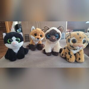 Ty Stuffed Animals Set - Black, Brown, Cream